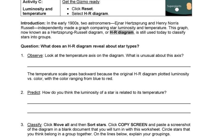 H r diagram gizmo answers