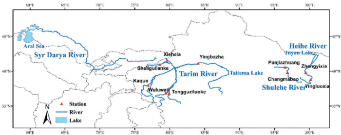 Blank darya river in central asia