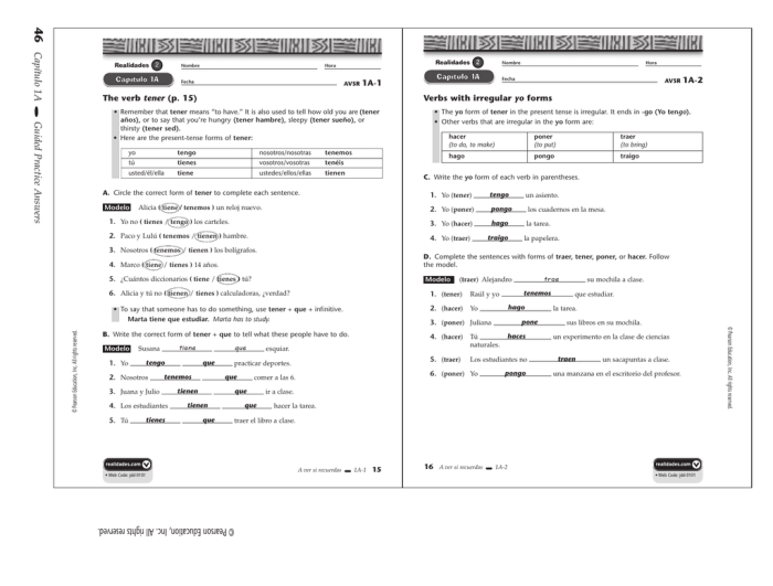 Capitulo 5a answer key guided practice