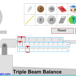 Reading the triple beam balance worksheet